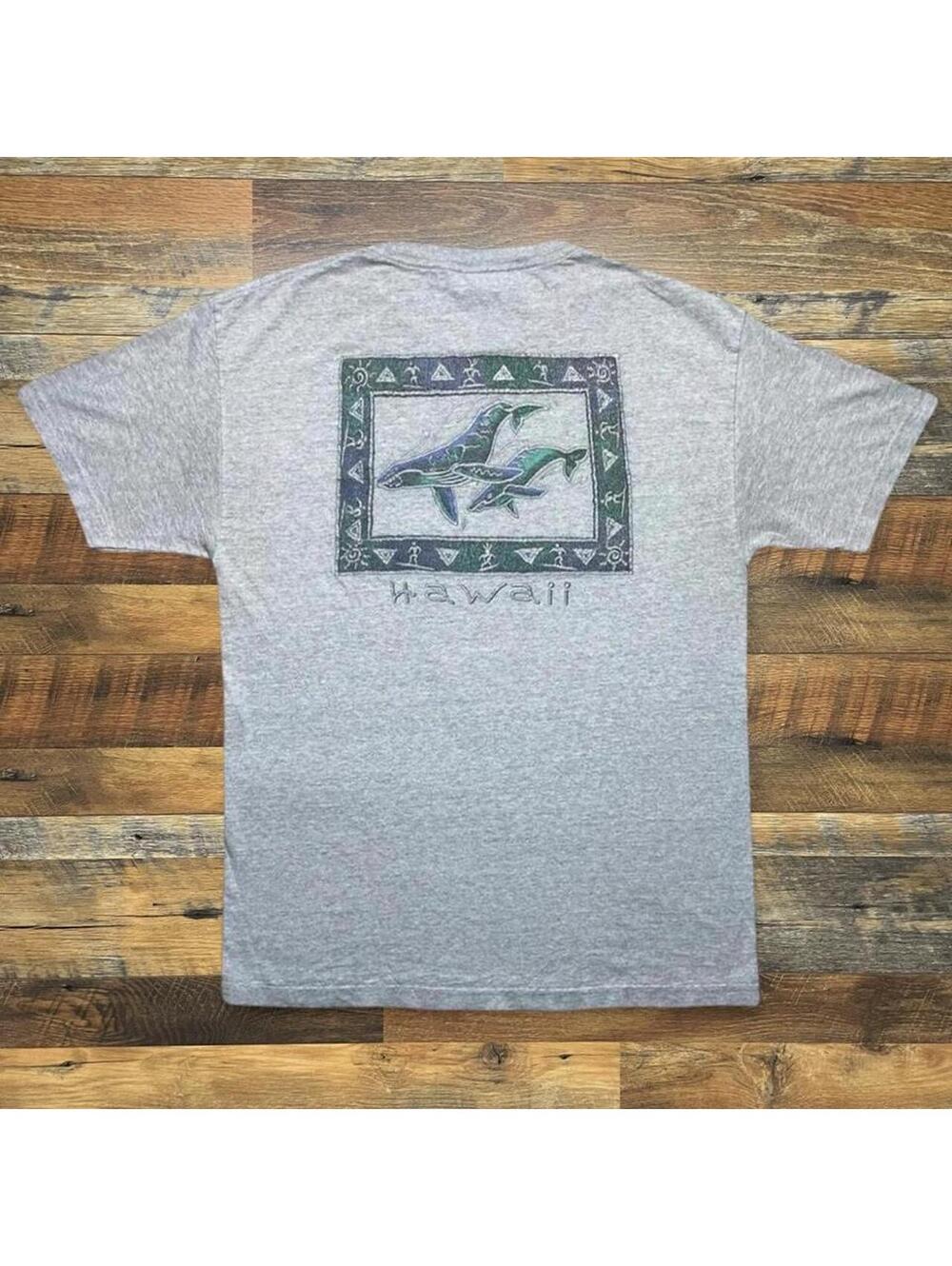 Vintage Hawaii Whale T-Shirt Alstyle Apparel Size Large